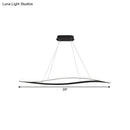 LED Island Lamp Black Leaf Frame