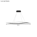 LED Island Lamp Black Leaf Frame