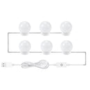LED Mirror Light Bulbs with USB Touch Switch for Vanity & Dressing Table