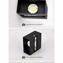LED Wall Sconce Indoor & Outdoor - 6W Modern Up-Down Wall Lights
