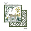 Leopard decorative cushion cover green & yellow living room pillow