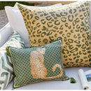 Leopard decorative cushion cover green & yellow living room pillow