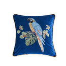 Leopard embroidered decorative pillowcase teal & gold living room