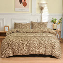 Leopard print beige & brown bedding set bedroom duvet cover