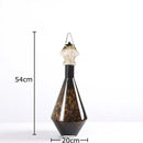 Leopard print glass vase set amber & black decanters living room decor