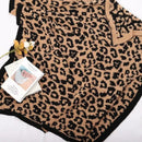 Leopard print knitted fleece blanket bedroom sofa throw