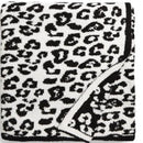 Leopard print knitted fleece blanket bedroom sofa throw