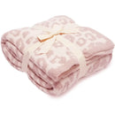 Leopard print knitted fleece blanket bedroom sofa throw