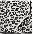 Leopard print knitted fleece blanket bedroom sofa throw