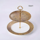 Leopard print porcelain coffee set with gold accents dining room decor
