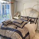 Leopard print velvet bedding set bedroom ruffled decor