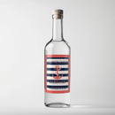 Let's Get Nauti Liquor Label