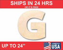Unfinished Wood Block Letter G - Craft - up to 46" DIY