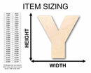 Unfinished Wood Block Letter Y - Craft - up to 46" DIY