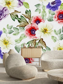 Red and Purple Floral Wallpaper