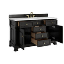 James Martin Brookfield 60" Single Bathroom Vanity, Black Onyx