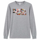 Nebraska License Plate Gray Long Sleeve Shirt