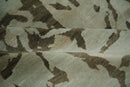 Light and Dark olive Modern Abstract 5x8 Hand Knotted Wool and Silk Area Rug
