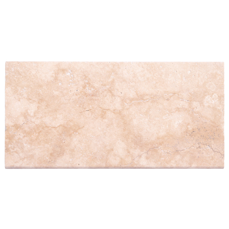 light antique travertine coping 12x24 tumbled top view