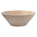 Light Beige Turkish Travertine Vessel Sink V-Shape 16x6 Handcrafted Honed Sandblasted