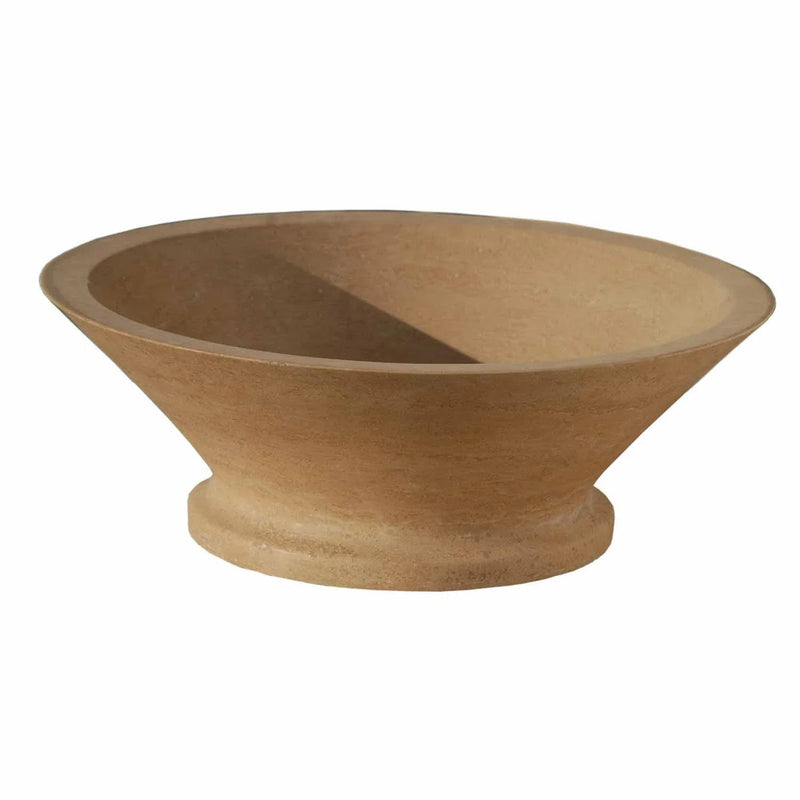 Light Beige Travertine Natural Stone Above Vanity Bathroom Vessel Sink Honed (D)18" (H)6" angle view