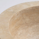 Light Beige Travertine Sloped Vessel Sink - 16"x16"x8" - Honed