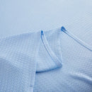 Light blue bamboo fiber summer quilt bedroom diamond grid blanket
