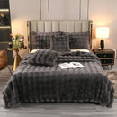 DecorBites™ Bubble Rabbit Velvet Blanket: Soft Plush Sofa Cover for All Seasons