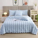 DecorBites™ Bubble Rabbit Velvet Blanket: Soft Plush Sofa Cover for All Seasons