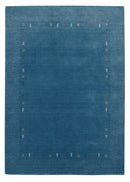 Light Blue Contemporary Gabbeh Border Design Hand Loomed Wool Area Rug