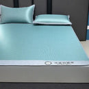 Light blue cooling jacquard fitted sheet bedroom mattress protector