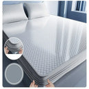 Light blue cooling jacquard fitted sheet bedroom mattress protector