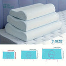 Light blue cooling memory foam contour neck pillow bedroom support