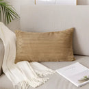 Light blue corduroy flocking pillow cover living room decor