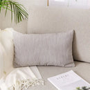 Light blue corduroy flocking pillow cover living room decor