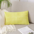 Light blue corduroy flocking pillow cover living room decor