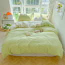 Light blue diamond grid jacquard bedding sets for bedroom comfort