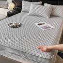 Light blue hexagonal ice silk cooling bed mat set bedroom mattress pad