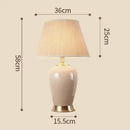 Light blue ice crack ceramic table lamp for bedroom with gold base