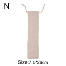 Light blue mesh cotton linen cutlery case for dining room travel