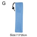 Light blue mesh cotton linen cutlery case for dining room travel