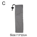 Light blue mesh cotton linen cutlery case for dining room travel