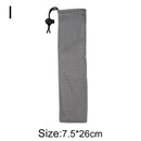 Light blue mesh cotton linen cutlery case for dining room travel
