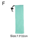 Light blue mesh cotton linen cutlery case for dining room travel