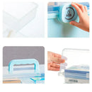 Light blue multifunctional emergency box bathroom medicine organizer