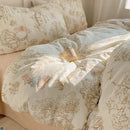 Light blue puppy cartoon pattern bedding set bedroom cotton sheets