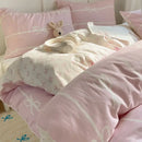 Light blue puppy cartoon pattern bedding set bedroom cotton sheets