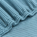Light blue quilted thicken sofa cover – living room couch slipcover