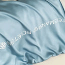 Light blue satin cotton embroidery bedding set bedroom duvet kit