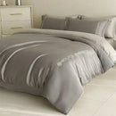 Light blue satin cotton embroidery bedding set bedroom duvet kit